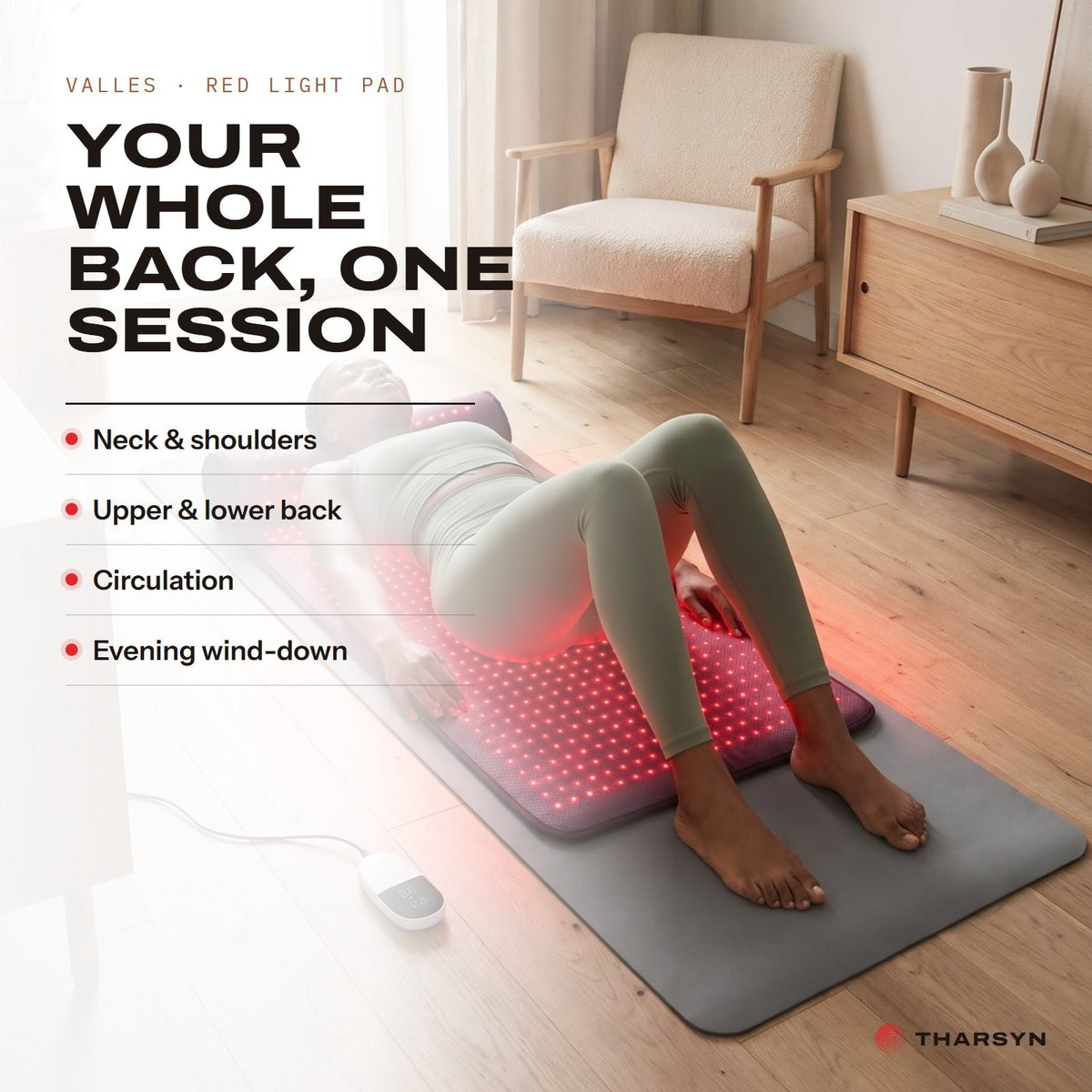 Valles — Red Light Pad with Neck Support