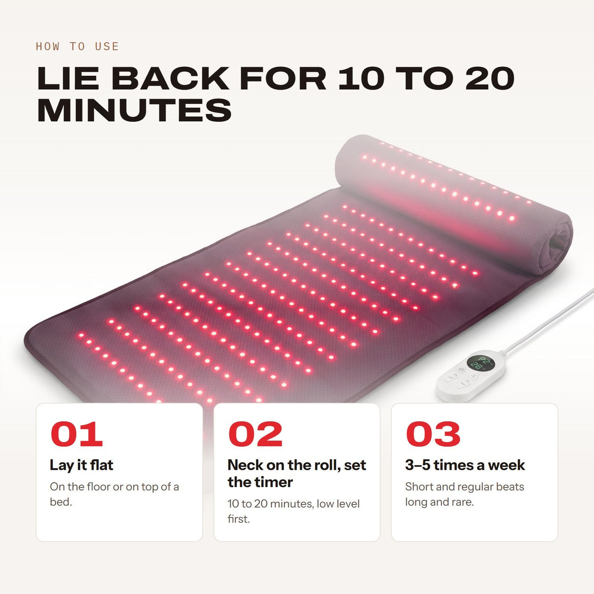 Valles — Red Light Pad with Neck Support